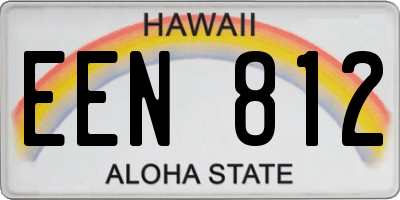 HI license plate EEN812