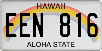 HI license plate EEN816