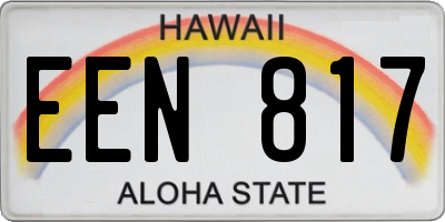 HI license plate EEN817