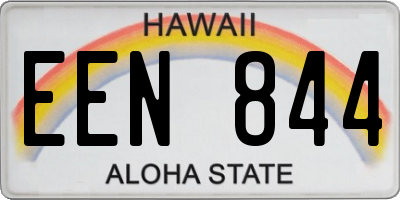 HI license plate EEN844