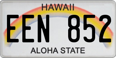 HI license plate EEN852