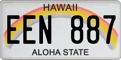 HI license plate EEN887