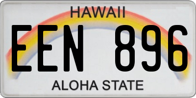 HI license plate EEN896