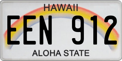 HI license plate EEN912