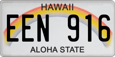 HI license plate EEN916