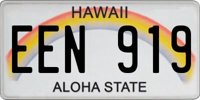 HI license plate EEN919