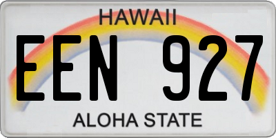 HI license plate EEN927