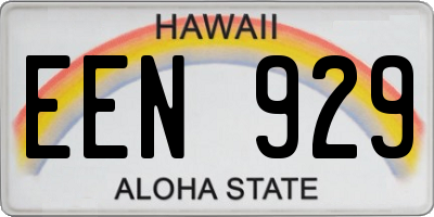 HI license plate EEN929