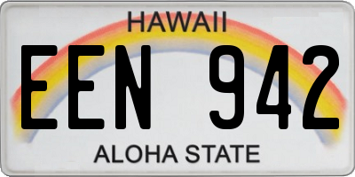 HI license plate EEN942