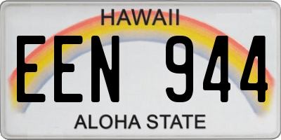 HI license plate EEN944