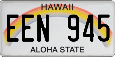 HI license plate EEN945