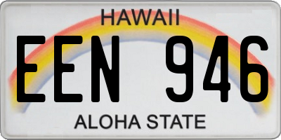 HI license plate EEN946