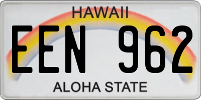 HI license plate EEN962