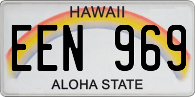 HI license plate EEN969