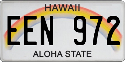 HI license plate EEN972