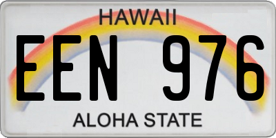 HI license plate EEN976