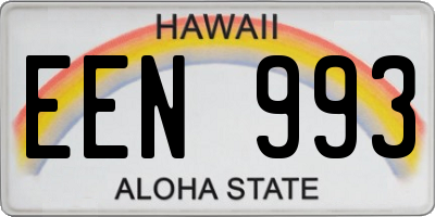 HI license plate EEN993