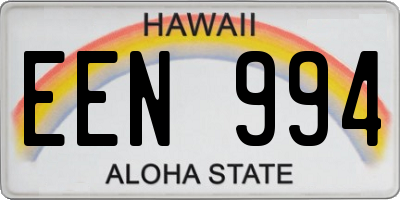 HI license plate EEN994