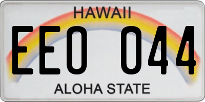 HI license plate EEO044