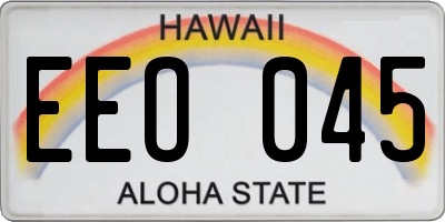 HI license plate EEO045