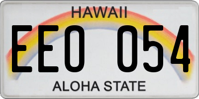 HI license plate EEO054