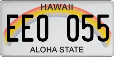 HI license plate EEO055