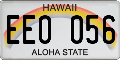 HI license plate EEO056