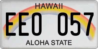 HI license plate EEO057