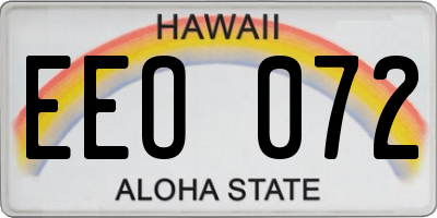 HI license plate EEO072