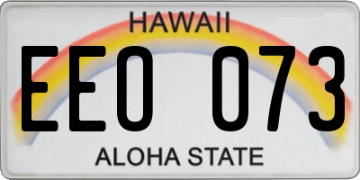 HI license plate EEO073
