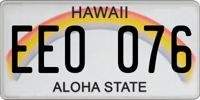 HI license plate EEO076