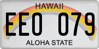 HI license plate EEO079