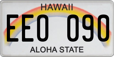 HI license plate EEO090