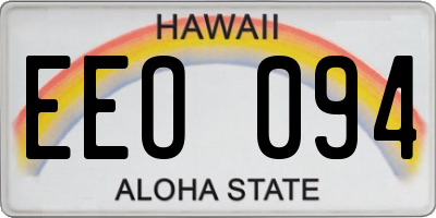 HI license plate EEO094