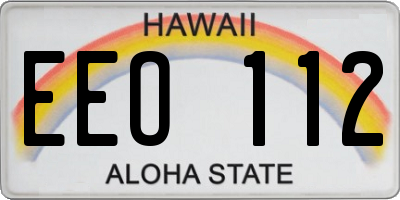 HI license plate EEO112