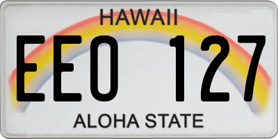 HI license plate EEO127