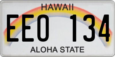 HI license plate EEO134