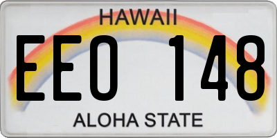 HI license plate EEO148