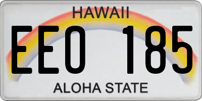 HI license plate EEO185