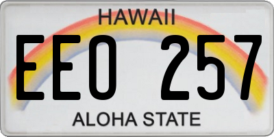 HI license plate EEO257