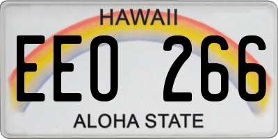HI license plate EEO266