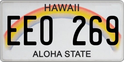 HI license plate EEO269