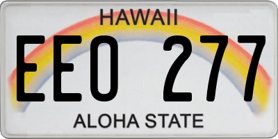 HI license plate EEO277