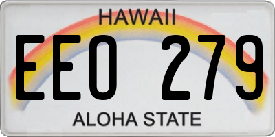 HI license plate EEO279
