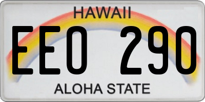 HI license plate EEO290