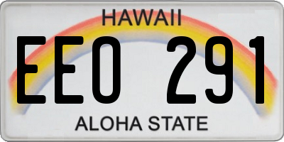 HI license plate EEO291