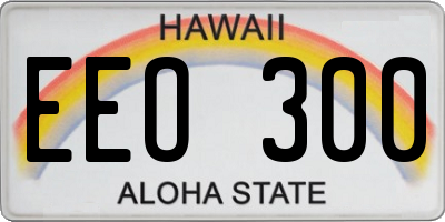 HI license plate EEO300