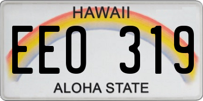 HI license plate EEO319