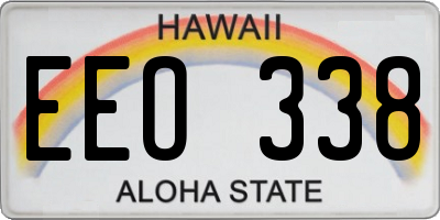 HI license plate EEO338