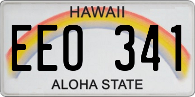 HI license plate EEO341